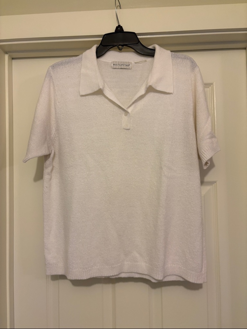 White Stag Cream Short Sleeve Textured Polo Top
